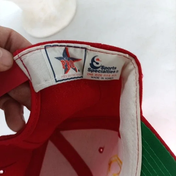 Sports Specialties SnapBack Hat Russia Script Rare Red CCCP Vintage 90s #7